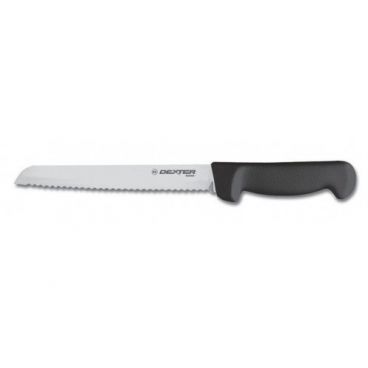 Dexter Russell 31603B 8" Basics Series Scalloped Bread Knife with High-Carbon Steel Blade and Black Handle