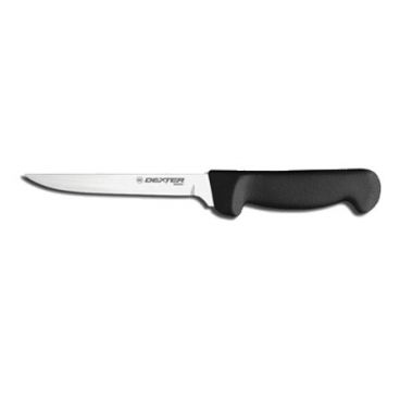 Dexter Russell 31617B 6" Basics Series Narrow Stiff Boning Knife with High-Carbon Steel Blade and Black Handle