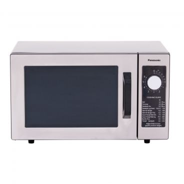 Panasonic NE-1025F Stainless Steel Commercial Microwave Oven with Dial Timer - 120V, 1000W