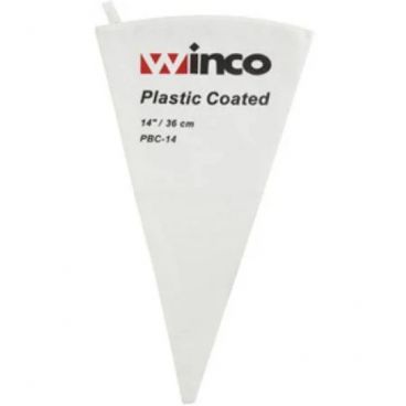 Winco PBC-14 14" Plastic Lined Canvas Pastry Bag