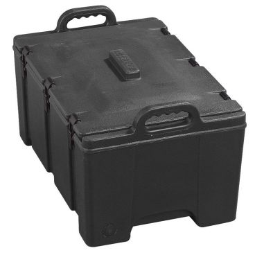 Carlisle PC180N03 Black 8" Deep Cateraide Top Loading Polyethylene Insulated Food Pan Carrier With Loop Handles