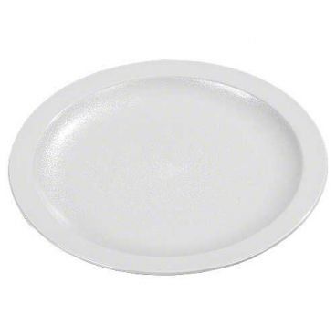 Carlisle PCD20902 White Polycarbonate 9" Narrow Rim Plate