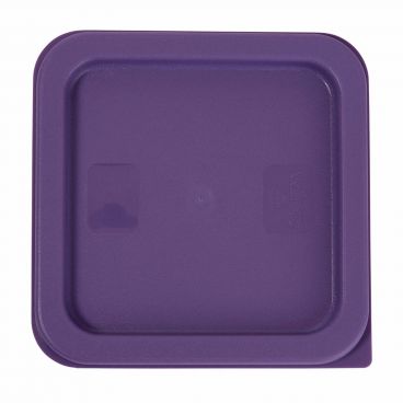 Winco PECC-24P Purple Allergen-Free Square Cover for 2 and 4 Qt. Food Storage Containers