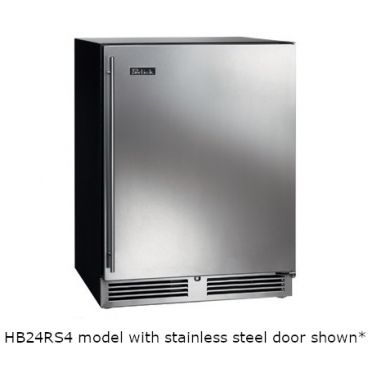 Perlick HB24RS4S-00-BLFLR 24" Low Profile ADA Compliant Undercounter Refrigerator, Solid Black Vinyl Door