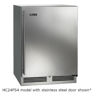 Perlick HC24FS4S-00-BLFLR 24" C‐Series Undercounter Freezer, Solid Black Vinyl Door