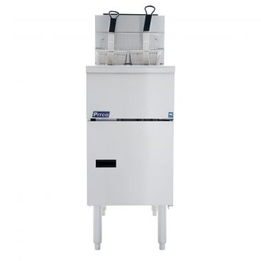 Pitco SG14RS Solstice 40-50 lb. Tube Fired Natural Gas Floor Fryer - 122,000 BTU