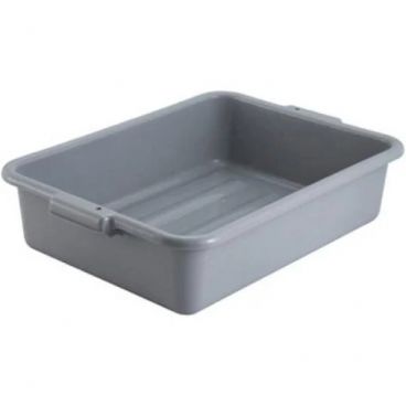 Winco PL-5G 20 1/4" x 15 1/2" Gray Polypropylene Dish Box