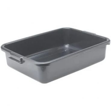 Winco PL-5K 20 1/4" x 15 1/2" Black Polypropylene Dish Box