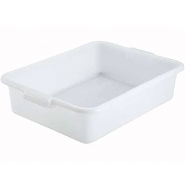 Winco PL-5W 20 1/4" x 15 1/2" White Polypropylene Dish Box