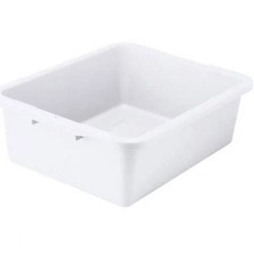 Winco PLW-7W  21" x 17" Heavy-Duty White Plastic Dish Box