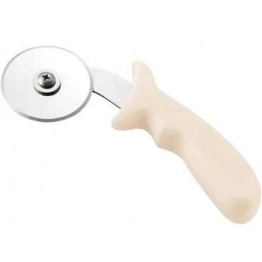Winco PPC-2W 2 1/2" Pizza Cutter with White Polypropylene Handle