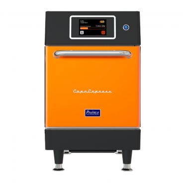 Pratica COPA EXPRESS BURNT ORANGE Electric High-Speed Orange Countertop Ventless Rapid Cook Combi Oven, 208 Volt