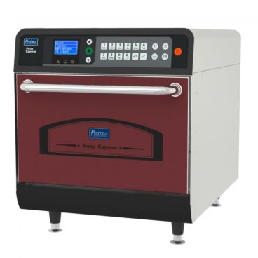 Pratica FORZA EXPRESS Electric High-Speed Maroon and Silver Countertop Ventless Rapid Cook Combi Oven, 208 Volt