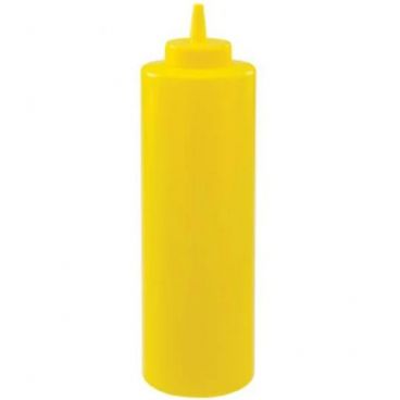 Winco PSB-24Y 24 oz. Yellow Squeeze Bottle - 6/Pack