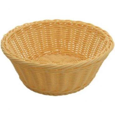 Winco PWBN-88R 8 1/4" Round Natural Polypropylene Woven Basket