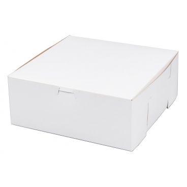 Quality Carton QC-6103 10" x 10" x 4" White Bakery Box