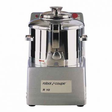 Robot Coupe R10 Ultra Vertical Food Processor with 10 Qt. and 4 Qt. 4.5 HP Stainless Steel Bowls - 208/240V