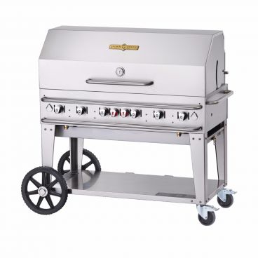 Crown Verity RCB-48RDP 46" Pro Series Outdoor Rental Grill with Roll Dome Package