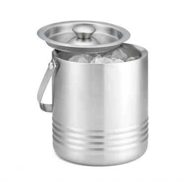 Tablecraft RIB76 7" x 6" x 6-1/2" Stainless Steel Double Wall Room Service Ice Bucket