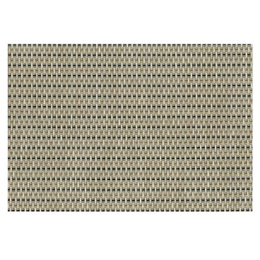 Ritz 64901 Open Basketweave Tan/Black 13" x 19" Rectangular Woven PVC Coated Polyester Yarn Placemat