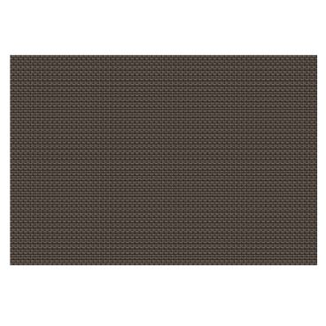 Ritz 64902 4x4 Open Basket Weave Brown/Black/Silver 13" x 19" Rectangular Woven PVC Coated Polyester Yarn Placemat