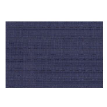 Ritz 64912 Grass Cloth Blue 13" x 19" Rectangular Woven PVC Coated Polyester Yarn Placemat