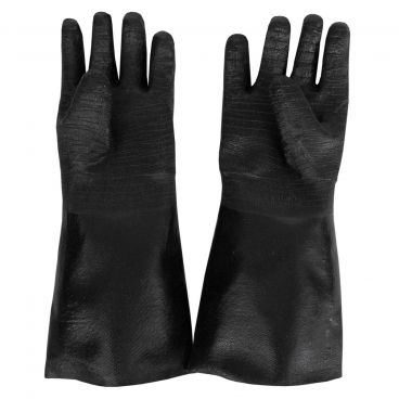 Ritz CLGLN27BK Chef's Line Black 17" Elbow Length Neoprene Heat-Resistant Waterproof Cleaning Gloves