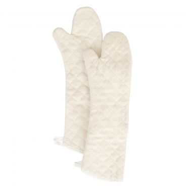 Ritz CLTTOM24BE Chef's Line Beige 24" Silicone Lined Terry Shoulder Length Oven Mitt