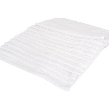 Ritz HBMR 32 Oz. White Cotton Ribbed Terry Bar Mop Towel