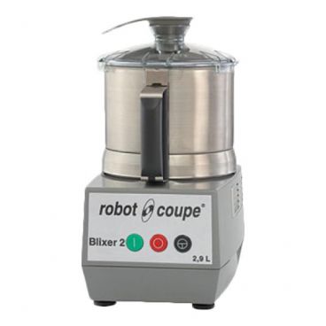 Robot Coupe BLIXER2 Vertical 2.9 Liter Capacity 1-Speed 3,450 RPM Commercial Blender / Mixer / Food Processor With Stainless Steel Bowl With Handle, 120V 1 HP
