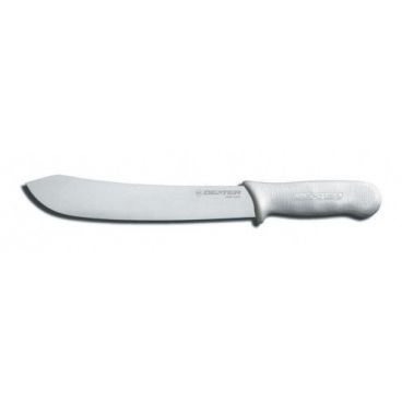 Dexter Russell 04113 Sani-Safe 12" Butcher Knife with High Carbon Steel Blade and White Polypropylene Handle