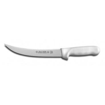 Dexter Russell 05493 Sani-Safe 10" Breaking Knife with High Carbon Steel Blade and White Polypropylene Handle