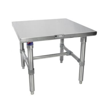 John Boos S16MS02 Stainless Steel 24" x 24" Machine Stand with Galvanized Legs and Bracing