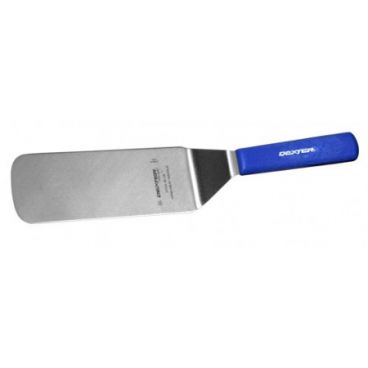 Dexter Russell 19693H Sani-Safe 8" x 3" Heat Resistant Cake Turner with Stainless Steel Blade and Blue Handle