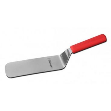 Dexter Russell 19693R Sani-Safe 8" x 3" Cake Turner with Stainless Steel Blade and Red Handle