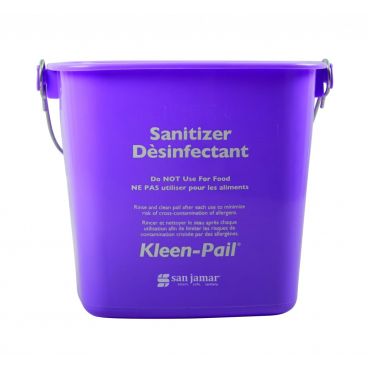 San Jamar KP196PR 6 Qt. Purple Sanitizing Kleen-Pail