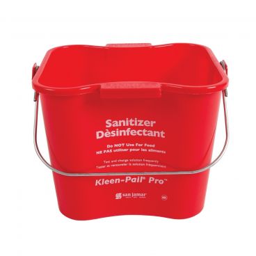 San Jamar KPP97RD 3 Quart Red Sanitizing Kleen-Pail Pro