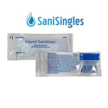 SaniSingles HW100 FDA Approved Hand Sanitizer Single Use Gel Packets, 3.2 mL Each Packet