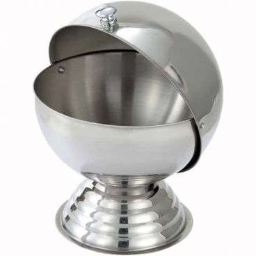 Winco SBR-30 Stainless Steel 20 Oz. Sugar Bowl with Roll Top Lid