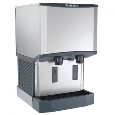 Scotsman HID525W-1 Meridian Countertop 21 1/4" Wide Nugget Ice Water-Cooled Ice Machine And Water Dispenser, 500 lb/24 hr Ice Production, 25 lb Storage, 115V