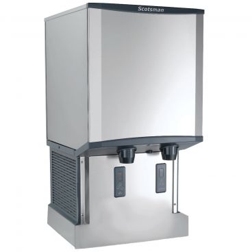 Scotsman HID540AW-1 Meridian Wall-Mount 21-1/4" Wide Nugget Ice Air-Cooled Ice Machine And Water Dispenser, 500 lb/24 hr Ice Production, 40 lb Storage, 115V