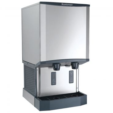 Scotsman HID540W-1 Meridian Countertop 21 1/4" Wide Nugget Ice Water-Cooled Ice Machine And Water Dispenser, 500 lb/24 hr Ice Production, 40 lb Storage, 115V