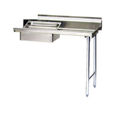Eagle Group SDTR-36-16/4-X 36" Right Side Straight 16/430 Stainless Steel Soiled Dishtable With 20" x 20" x 5" Deep Pre-Rinse Sink And 8" Backsplash