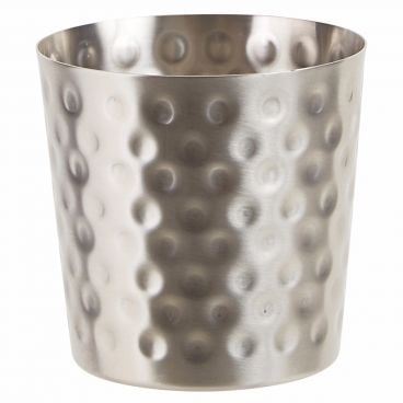Winco SFC-35H Hammered Stainless Steel French Fry Cup - 3 1/2"