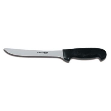 Dexter Russell 24063B 7.5" SofGrip Heading Knife with High Carbon Steel Blade and Black Handle