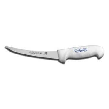 Dexter Russell 24003 6" SofGrip Narrow Curved Boning Knife with High-Carbon Stainless Steel Blade and White Handle
