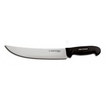 Dexter Russell 24073B 10" SofGrip Cimeter Steak Knife with High-Carbon Steel Blade and Black Handle