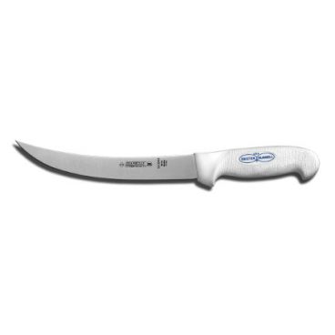 Dexter Russell 24053 8" SofGrip Breaking Knife with High-Carbon Steel Blade and White Handle