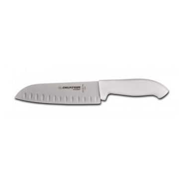 Dexter Russell 24503 7" SofGrip Duo-Edge Santoku Knife with High-Carbon Steel Blade