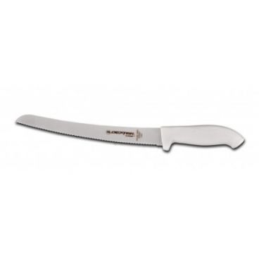 Dexter Russell 24383 SofGrip 10" Scalloped Edge Bread Knife with High-Carbon Steel Blade and White Handle